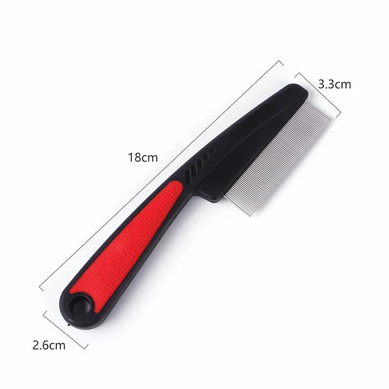 Pet Hair Shedding Comb Stainless Steel Flea Comb for Cat Dog Pet Comfort Flea Hair Grooming Comb Dog Cat Fur Removal Brush