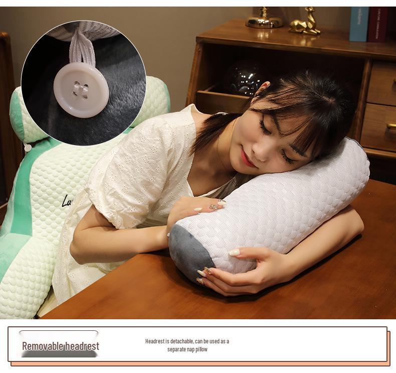 Ice Bean Headboard Cushion: Soft Backrest Pillow and Sofa Lumbar Support for Girls' Dormitory