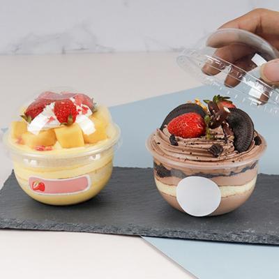 50 шт. для пластиковых стаканчиков для десертов с куполообразными крышками для торта, 250 мл, одноразовые прозрачные стаканчики для конфет, холодных напитков, фруктов