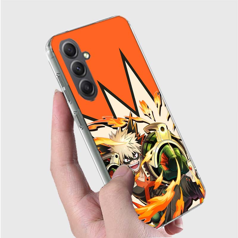 Чехол для телефона My Hero Bakugou Katsuki для Samsung A16 A26 A36 A56 A17 A37 A57 A07 A06 A02S A03 A04S A05S Galaxy Note 20 10 A50S A71