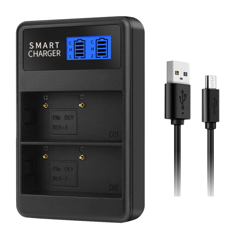 BLH1 ЖК-зарядное устройство USB Зарядное устройство для аккумулятора камеры Эффективная зарядка для Olympus EM1 MARKII EM1-2 EM1 Mark 2 EM1 Camera
