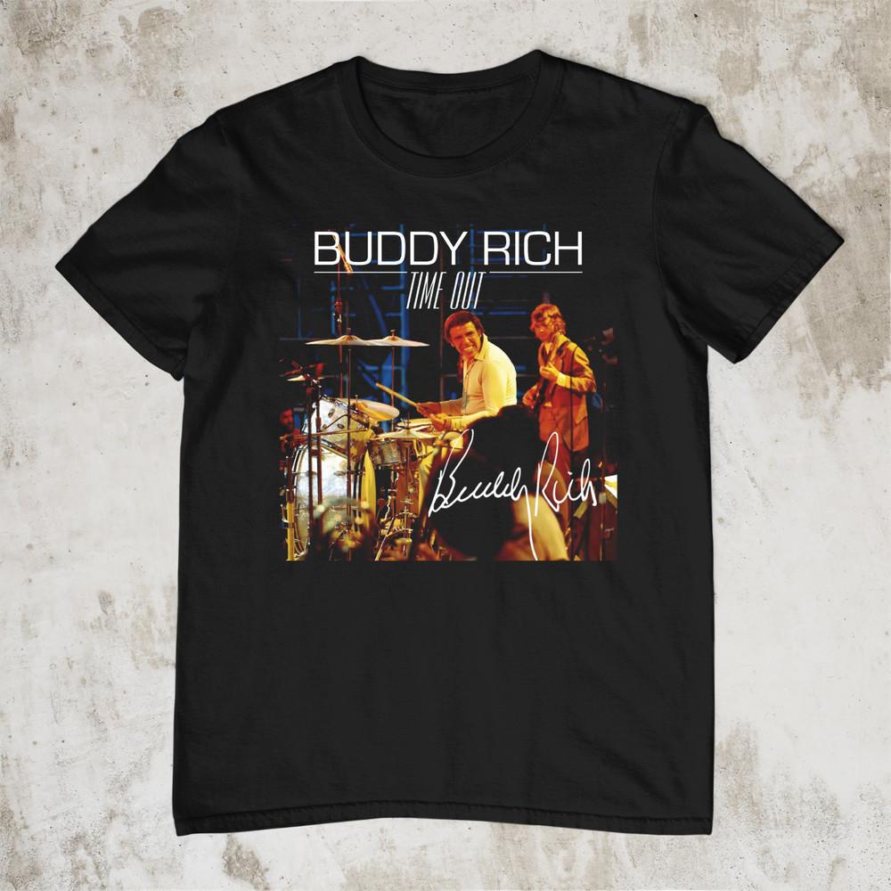 Buddy Rich Black T-shirts Cotton Unisex Tee S-5Xl Unisex T-Shirt