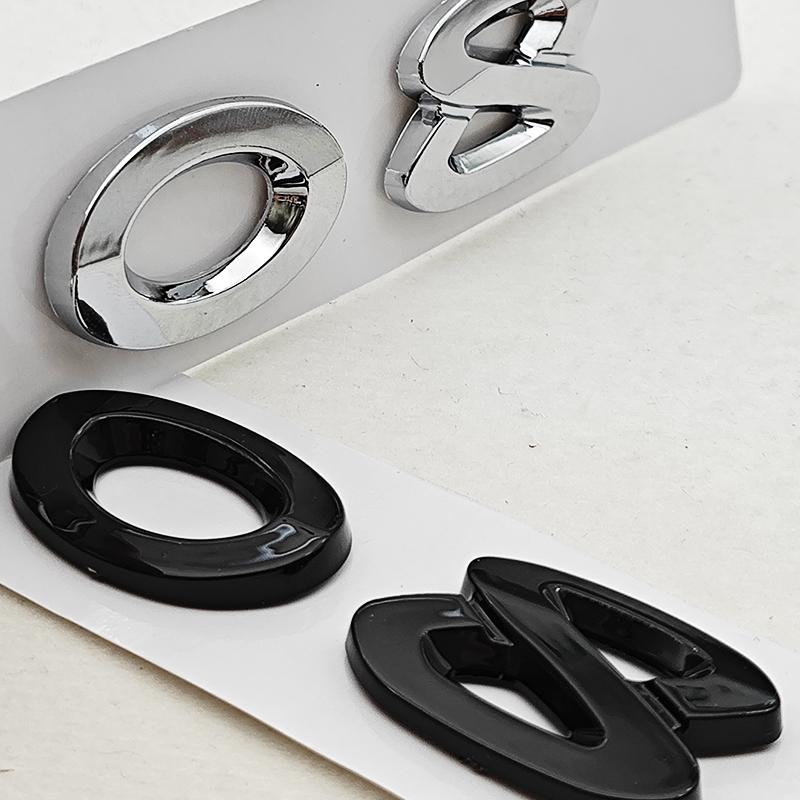 New 3D ABS Chrome Black Car Letters Logo 308 Emblem Sticker Rear Trunk Badge For Peugeot 308 SW GT Line GTI T9 T7 P5 Accessories