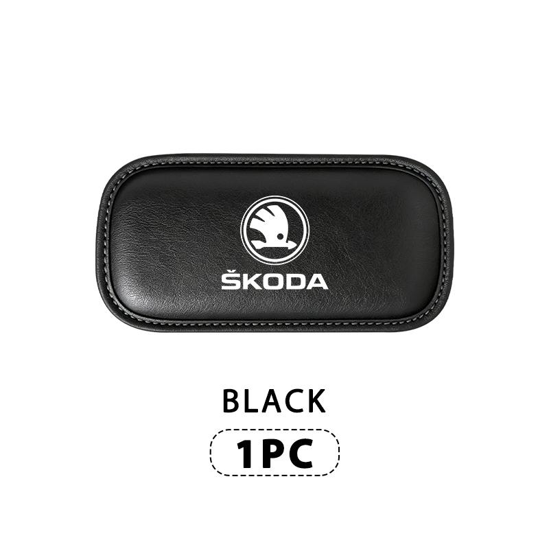 SSOE5 For Skoda Car Interior Leg Knee Rest Pads Leather Cushion Rapid Octavia Derivative Enyaq-iV VisionS Yeti Scala