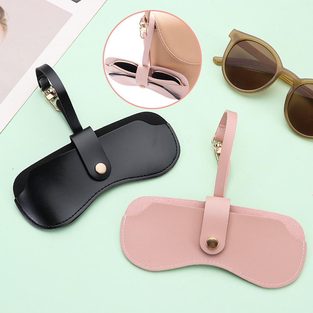 Travel Handmade Hanging Wrist Sunglasses Case Glasses Bag Glasses Storage Box PU Leather