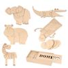 3 Wooden Safari Children's Games
