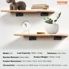 Shelf Bracket, 12”L x 4”W x 1.6”H 6 Pcs, Heavy Duty Floating Shelf Brackets, Brackets for Shelves, 5mm Thick Matte Black L Shelf Bracket,Steel