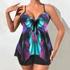 Women Two Pieces Print Tankini  Sexy Bikini Swimdress Set Swimsuit Swimwear Bathing Sui Plus Size Plus Size Beachwear
