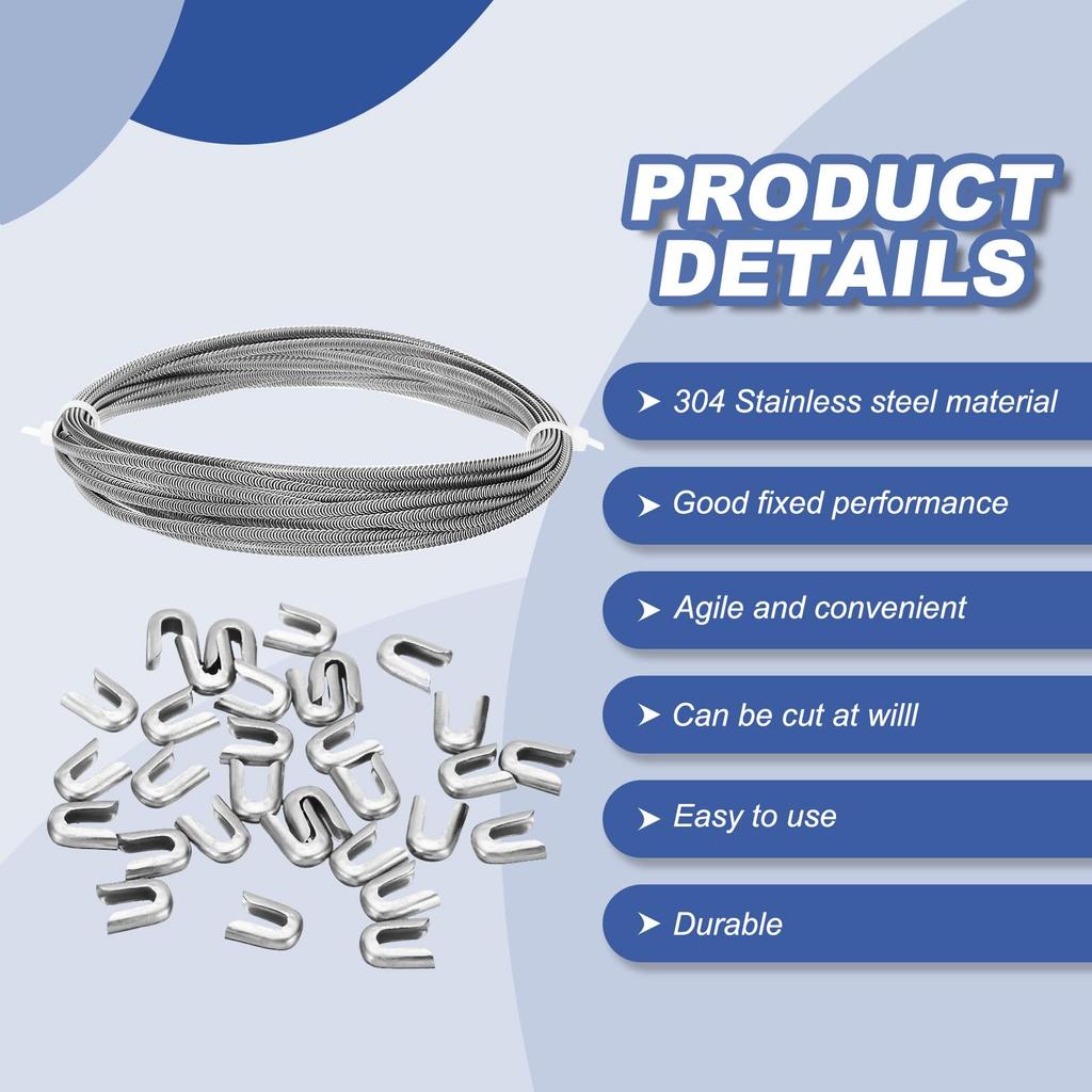 PATIKIL 33 фута 304 Нержавеющая сталь Корсетные кости Спиральная сталь Металлические кости 32 шт. Наконечники для костей Конструкция и форма Принадлежности для изготовления корсетов (Ширина 5 мм)