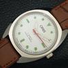 HAND-WINDING VINTAGE SWISS MENS REFURBISHED WHITE COLOR DIAL WATCH A438523-2 R131a-a438523