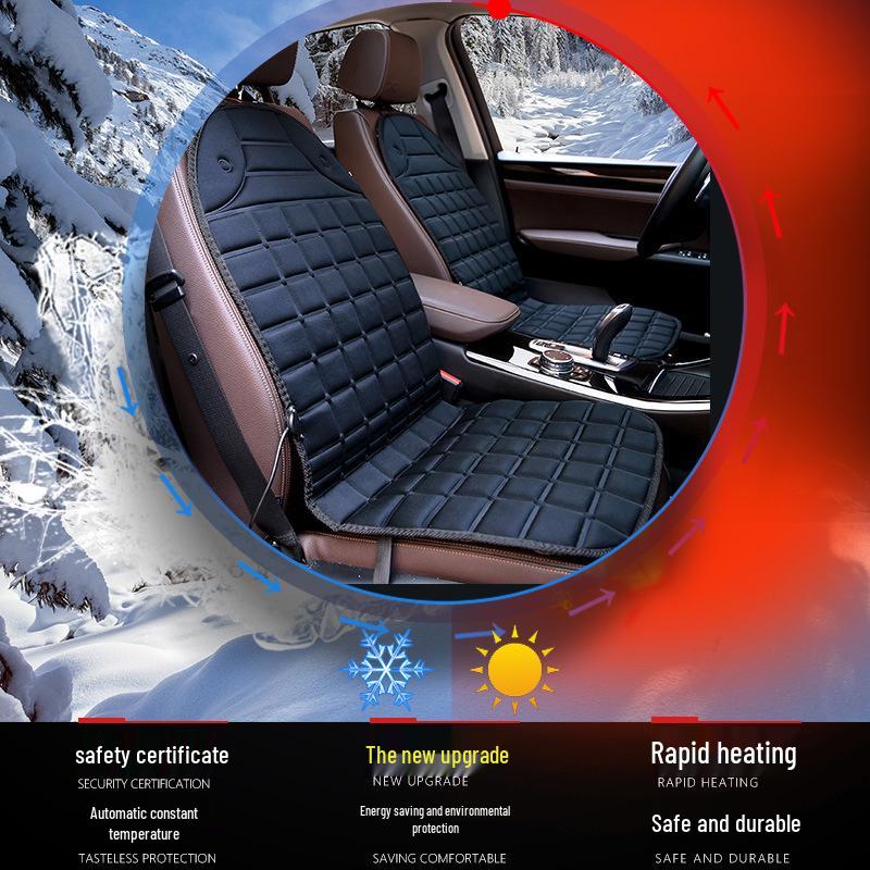 Car Heated Seat Cushion - 12V Electric Warm Cover for Home, Office, or Vehicle