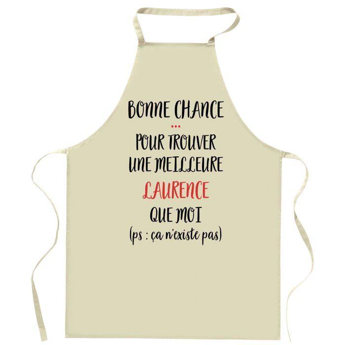 Tablier de cuisine - Planetee Laurence Ça n'existe pas - Impression bretonne - Coton résistant - Liens ajustables