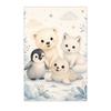 Jungle Animals Wall Art Safari Wildlife Canvas Painting Cute Cartoon Poster Print For Kids Room Nursery Wall Decor