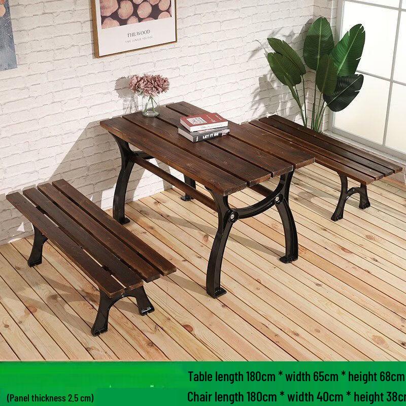 Outdoor Anti-Corrosion Wood Patio Dining Set