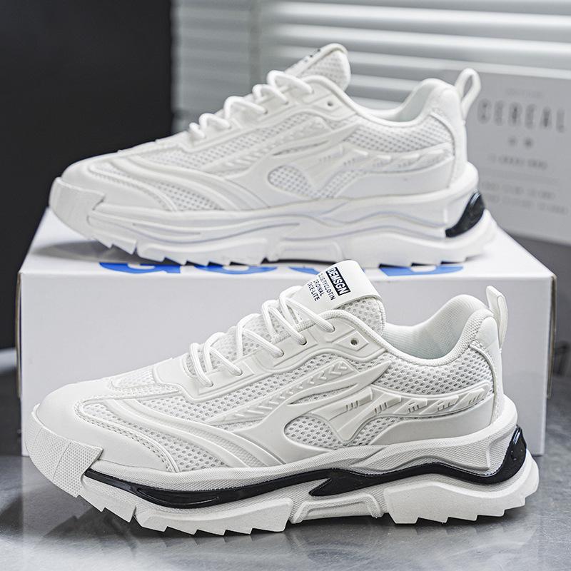 Новая мужская обувь осень сетка дышащая папины кроссовки модная универсальная повседневная обувь однотонная простая