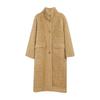Faux Fur Coat Women Loose Fit Turn Down Collar Mid Length Winter Petite Friendly Warm Outerwear