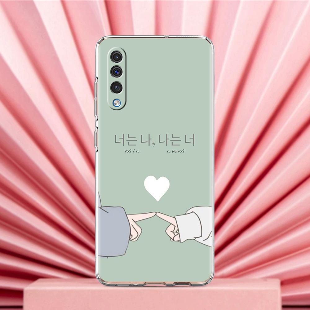 Чехол для телефона Samsung A56 A36 A26 A24 A16 A14 A12 A32 A50 A70 A20E A22 A40 A34 A54 A42 A52 5G A04s A06 Cover Корейская буква