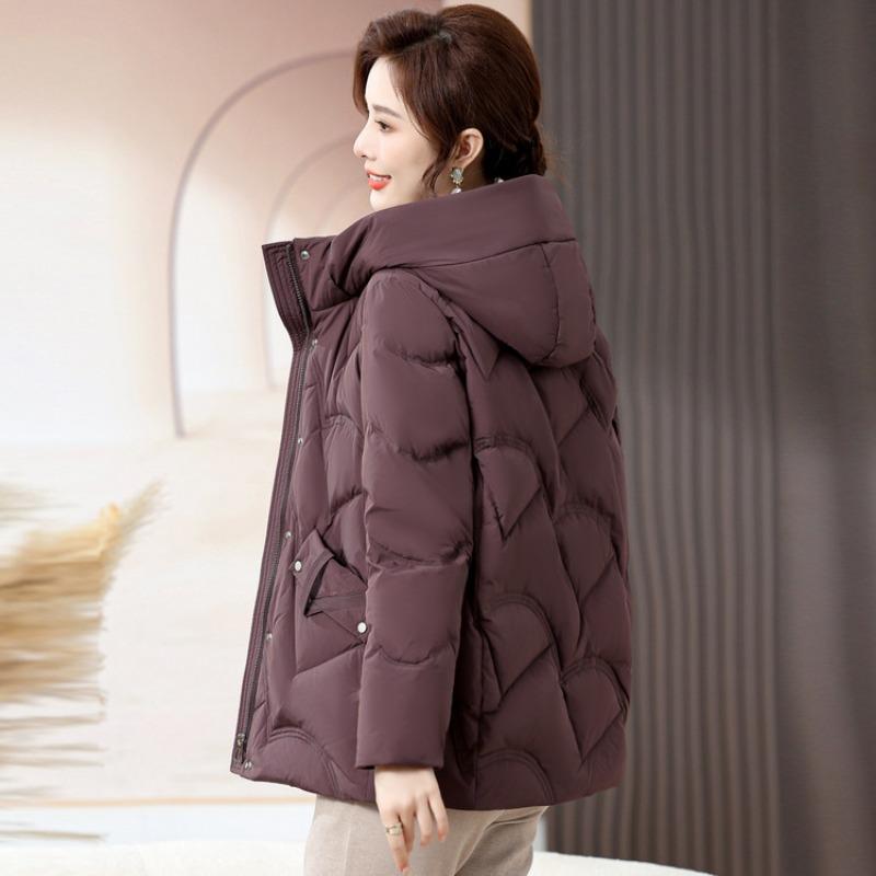 Мама зимняя хлопковая одежда короткое модное пальто новая хлопковая куртка для женщин среднего возраста зимняя пуховая хлопковая одежда