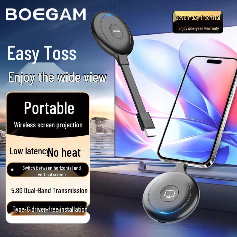 BOEGAM Беспроводной HDMI Проектор для Экрана