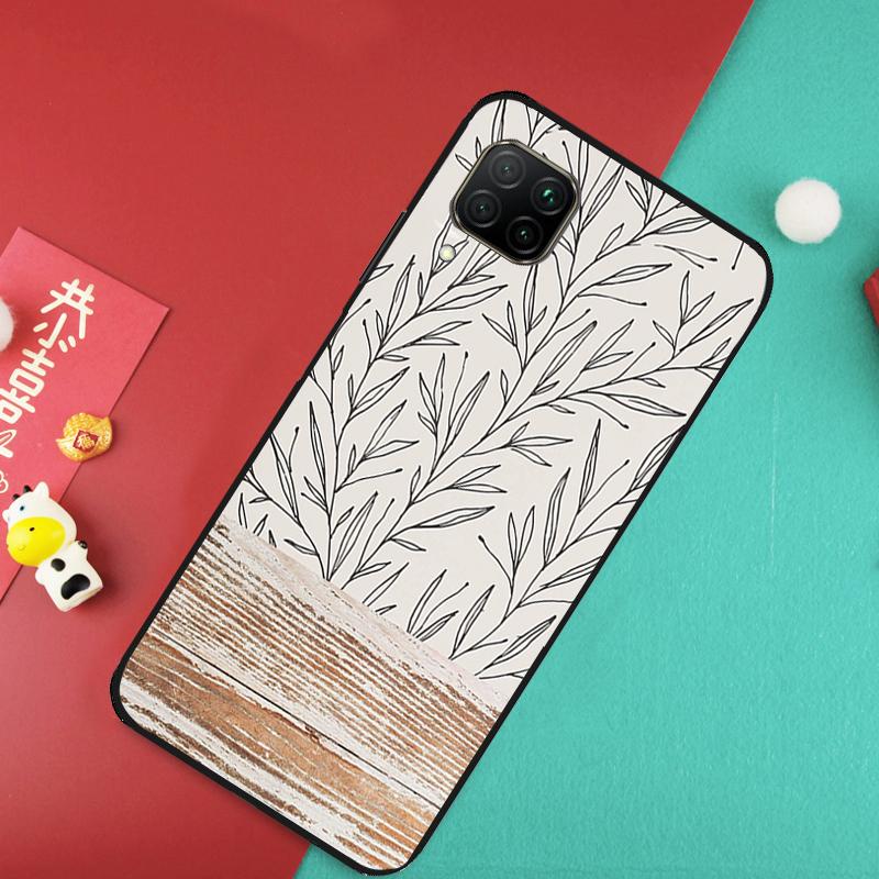 Boho Botanical Leaf Cow Cactus Case For Huawei P20 P30 P40 Lite Nova 11 Pro 9 10 SE 3i 7i 11i 5T Y60 Y61 Y90 Y91 Y70 Cover