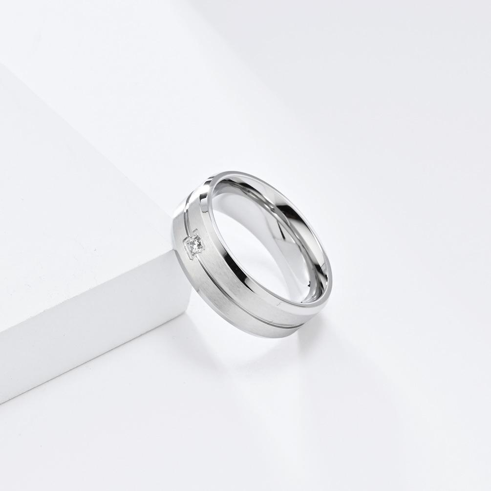 8 мм широкое мужское обручальное кольцо простое матовое рифленое кольцо из циркония повседневное ювелирное украшение для жениха аксессуары кольцо