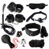 Sex Bondage Set Handcuffs Sex Games Whip Gag Nipple Clamps Sexy Leather BDSM Kits Plush Sex Toys For Couples Exotic