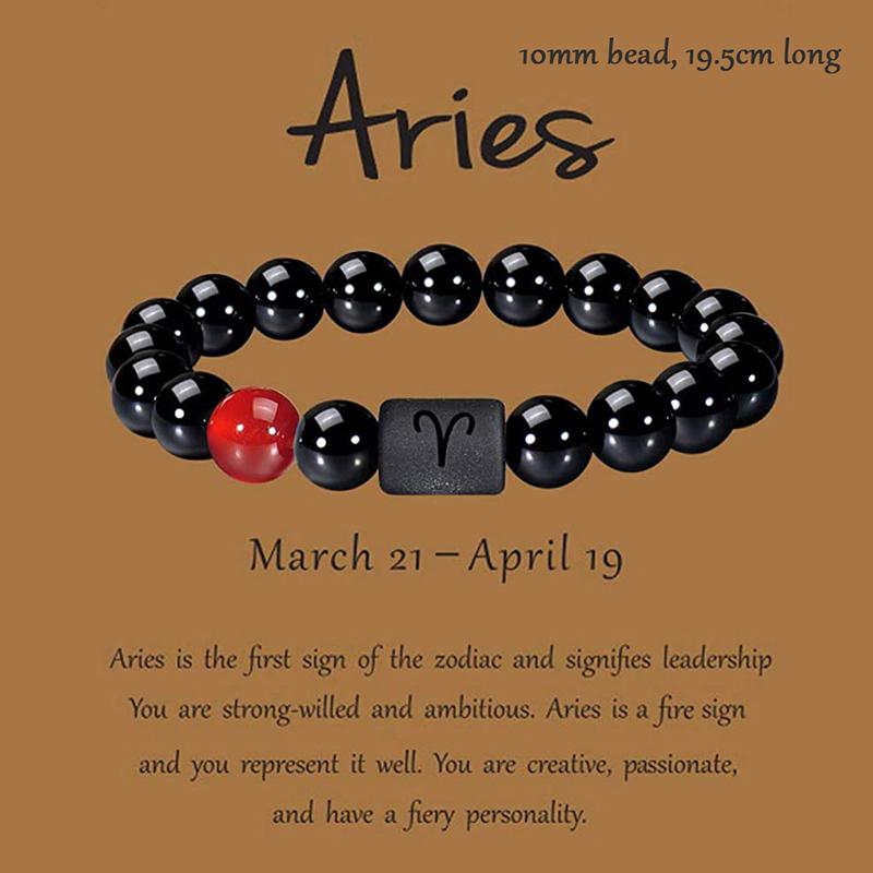 12 браслетов созвездий Homme, браслеты со знаками зодиака, креативный эластичный браслет из бисера для женщин и мужчин, ювелирные изделия для пар, подарки