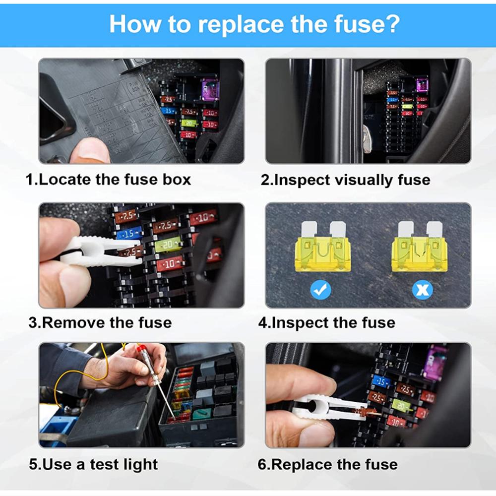 100pcs Standard Car Fuses 2A 3A 5A 7.5A 10A 15A 20A 25A 30A 35A Free Matching Choice Car Fuses Blade Fuses for RV/Truck/SUV Fuse Holders1