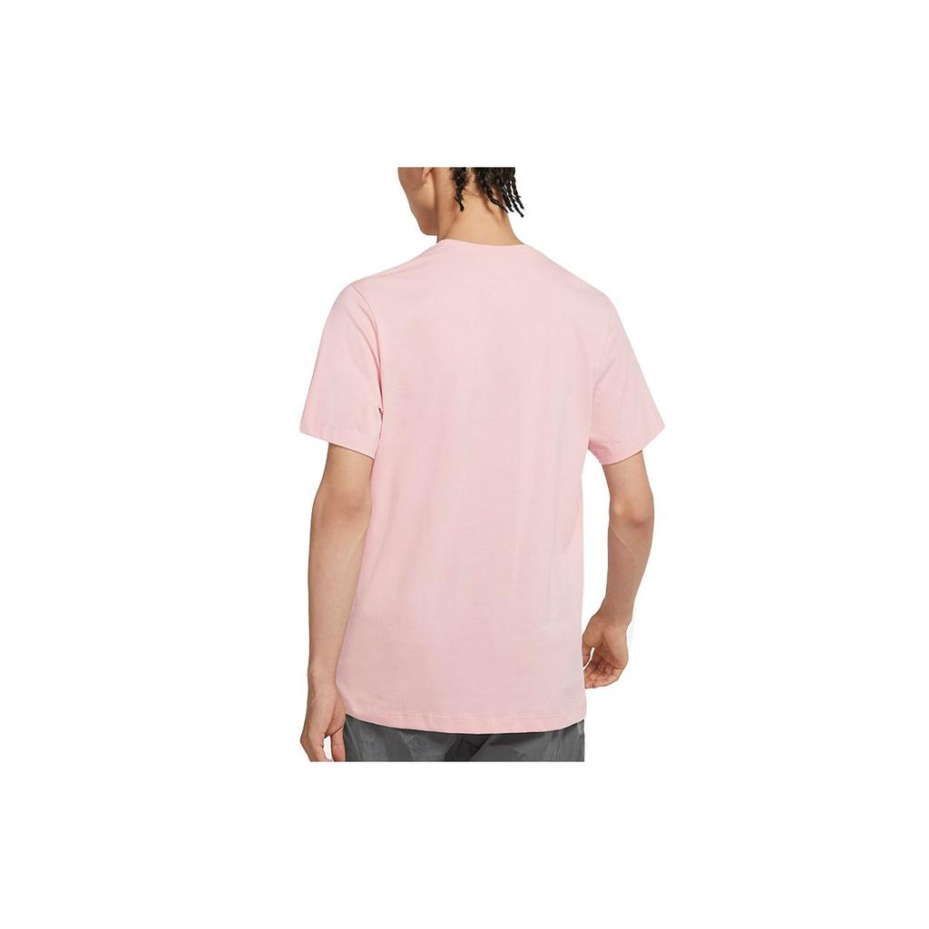Nike T Shirts Men's Pink Crew Neck Moderate Straight Fit AR4999-630