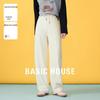 Базовые женские широкие спортивные штаны Basic House с высокой талией и кулиской