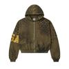 Unisex Hooded Zip-Up Sweatshirt With Camo Print Loose Fit Streetwear Teens Adults