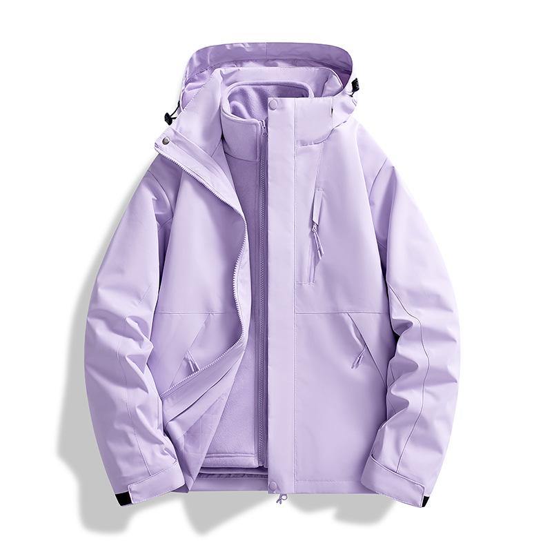 Унисекс 3-в-1 Отстегивающаяся Ветрозащитная Водонепроницаемая Куртка для Альпинизма