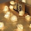 3M 20 LED Simulated White Rose String Light Living Room Bedroom Fairy Light New Year Christmas Valentine's Day Wedding Party Decoration Light
