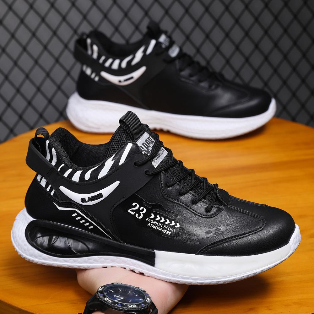 Повседневная мужская обувь. Новая молодежная модная дышащая спортивная обувь на толстой подошве. Модная повседневная обувь.