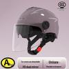 Certified Dual-Lens Electric Motorcycle Helmet for Men and Women - Summer Sun Protection Safety Half Helmet for Scooters
