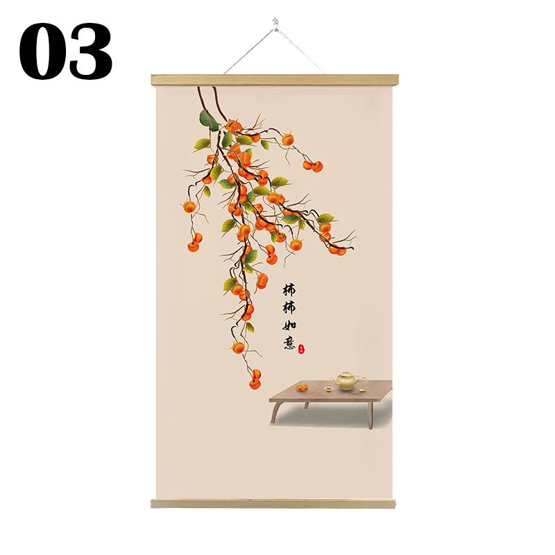 Японские постеры и принты на холсте укиё-э, украшение для дома, настенная живопись, картина с подвесным свитком из цельного дерева