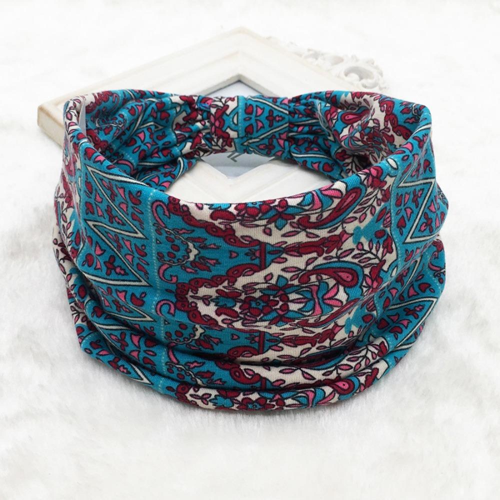 Boho Print Wide Headbands Extra Large Yoga Headband Fashion Twisted Headbands Hair Accessories