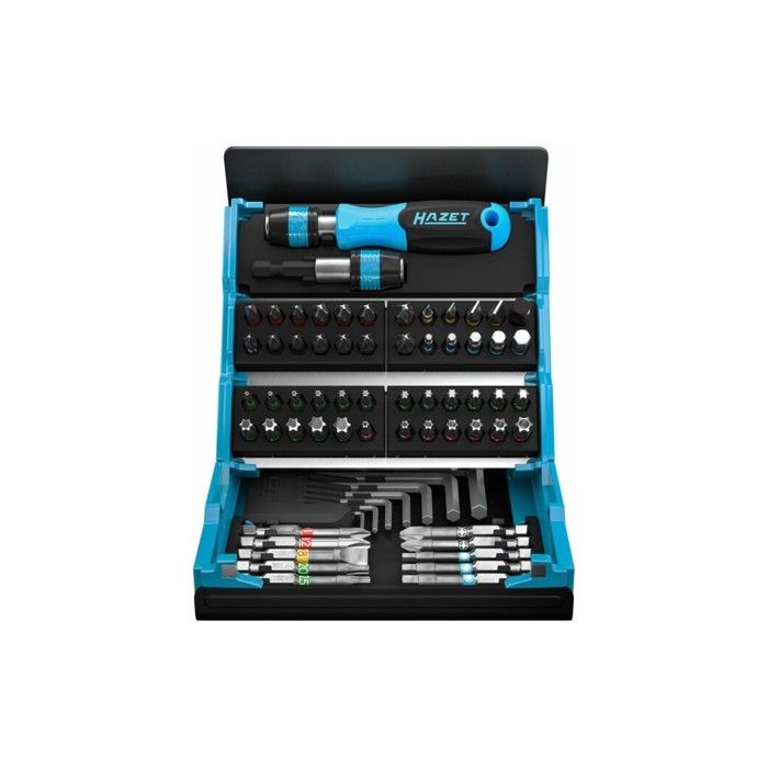 Jeu d'embouts - HAZET - 69 pcs - Torx - Compact - Outils pliables