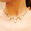 Women's Korean Wave Chain Style Choker Statement Bib Necklace Jewelry