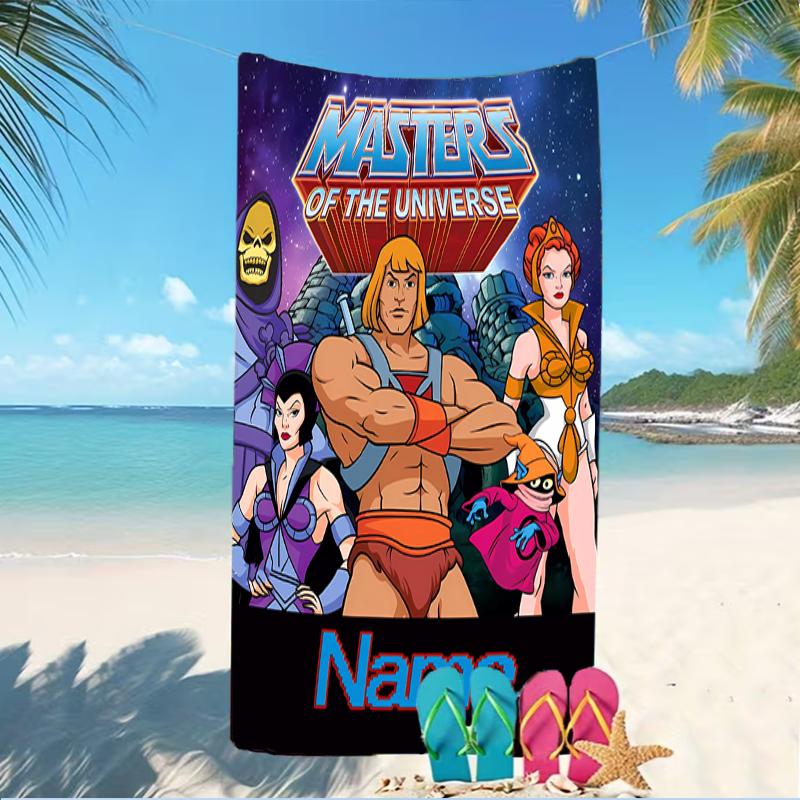 Customizable personalized beach towels He-Man and the Masters of the Universe themed designs.Suitable for the beach, yoga, sports;ideal as beach acces