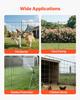 Temporary Fence with Posts, 1.05 x 50m Plastic Mesh Fencing, Garden Safety Fences Netting with Double-Spike Stakes & Guy Ropes, Temporary Fence for