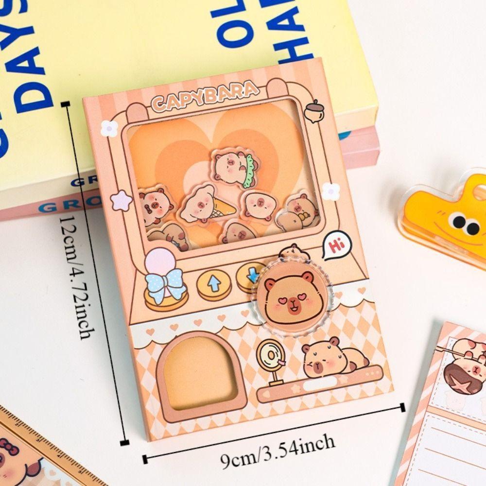 Gashapon Mahines Small Notepad Shaking Square Writing Pad Portable Capybara Notebook  Student
