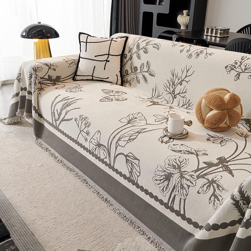 French Style Luxury Vintage Sofa Cover All Season Cat Scratch Proof Universal Slipcover Blanket