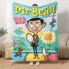 1pc Mr Bean1 Blanket, Gift, for Men and Women, Soft Blanket, Good for Sofa Bed Couch Travel, Lightweight Flannel Blanket