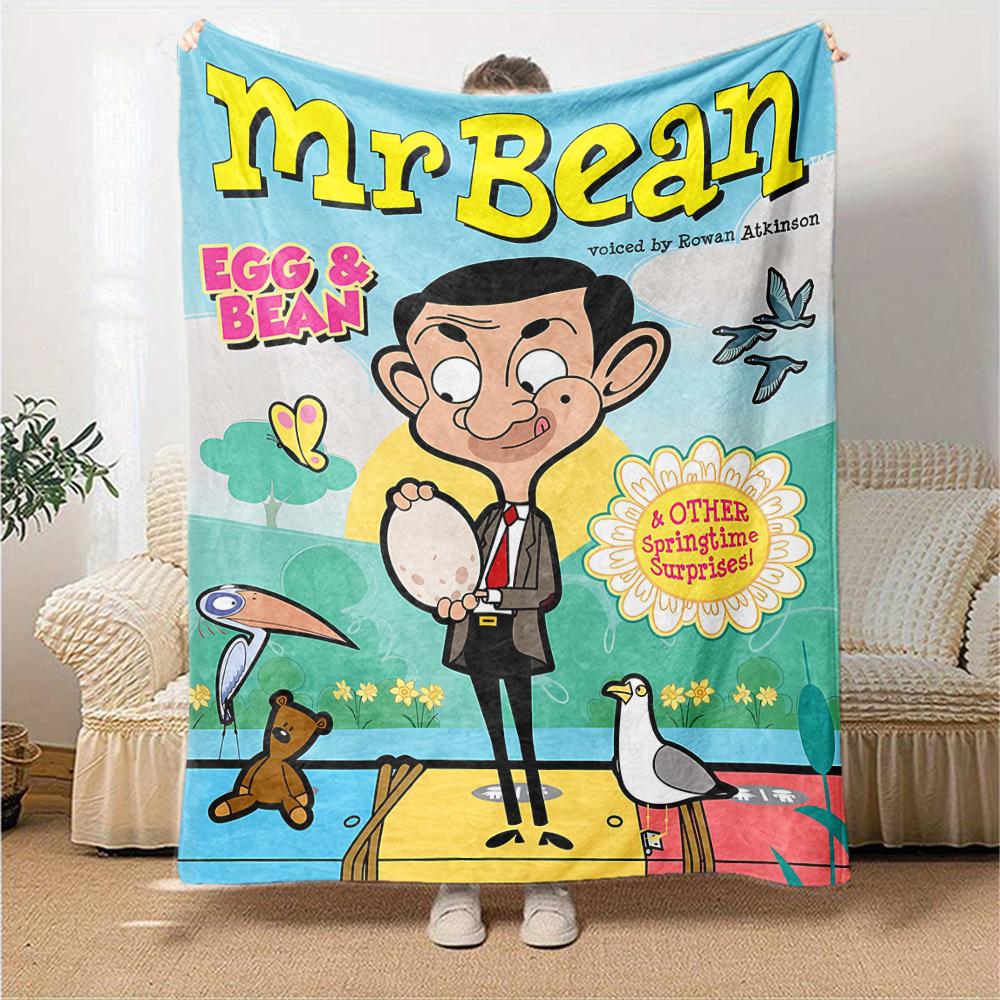 1pc Mr Bean1 Blanket, Gift, for Men and Women, Soft Blanket, Good for Sofa Bed Couch Travel, Lightweight Flannel Blanket