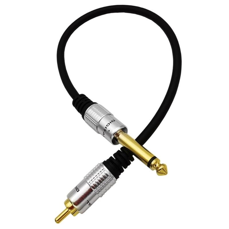 Аудиокабель RCA на 1/4" 6,35 мм моно штекер папа на RCA папа кабель для камеры, наушников, инструментального усилителя, динамика, телефона