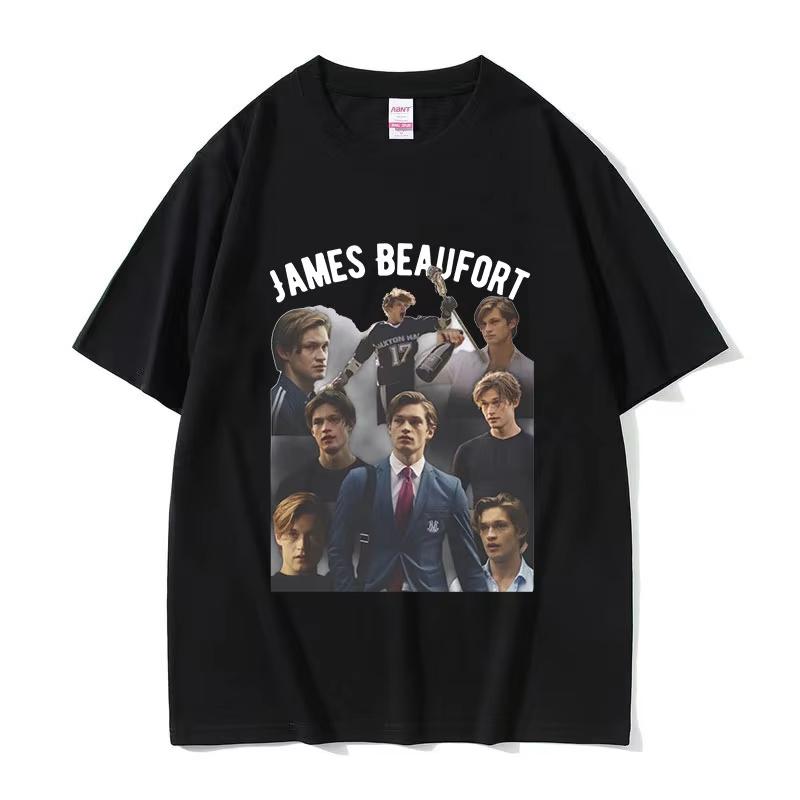 James Beaufort Collage Print Black T-shirt