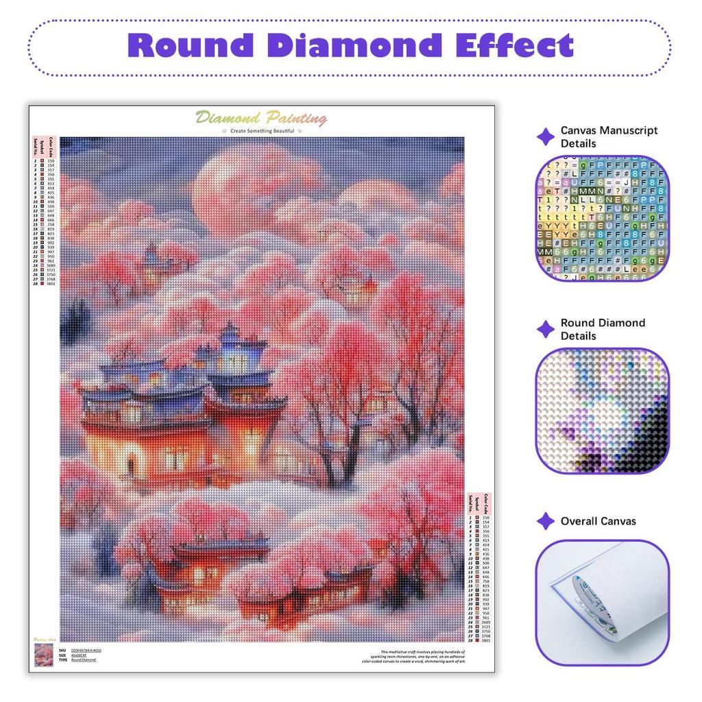 Алмазная картина «Дом на дереве», вышивка, полный круглый мозаичный пейзаж, персонализированный подарок, вышивка крестом, украшение для дома 30x40 см/12x16 дюймов