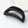 Safe Elastic Plastic Hair Claw Korean Style Solid Color Shark Clip Semilune Shaped Hair Claw  Girls