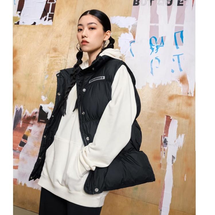(WMNS) Converse Super Puffer Vest Asia Sizing 'Black' Women's 10025203-A01